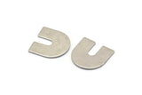Steel U Shaped Blank, 24 Steel U Shaped Stamping Blanks, Findings (15x0.70mm) M02239