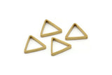 Brass Triangle Charm, 24 Raw Brass Open Triangle Ring Charms (14x0.8x2mm) Bs 1200