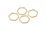 Brass Open Hexagon, 50 Raw Brass Hexagon Ring Charms (18x1mm) Bs 1224