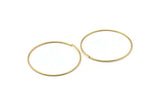Brass Wire Hoop -12 Raw Brass Wire Hoops (50x1.2mm) Bs 1232
