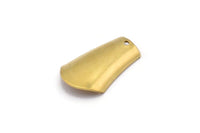 Cambered Brass Charm, 10 Raw Brass Charms (23mm) Bs 1295