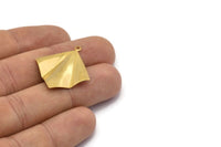 Brass Triangle Charm, 10 Raw Brass Triangle Charms (30x27mm) Bs 1293