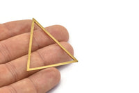 Brass Triangle Ring, 6 Raw Brass Triangles (53x53x40mm) Bs-1307