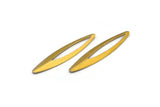 Brass Marquise Charm, 10 Raw Brass Marquise Charms (40mm) Bs 1285