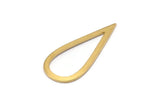 Drop Brass Connector, 10 Raw Brass Drop Connectors (35.5x15.5x1mm) Bs 1312
