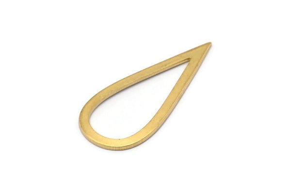 Drop Brass Connector, 10 Raw Brass Drop Connectors (35.5x15.5x1mm) Bs 1312