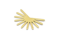 Brass Sun Blank, 8 Raw Brass Sun Blanks, Findings, Connectors (18x25x0.80mm) M02282