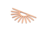 Copper Sun Blank, 8 Raw Copper Sun Blanks, Findings (16x30x0.80mm) M02311