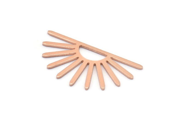 Copper Sun Blank, 8 Raw Copper Sun Blanks, Findings (16x30x0.80mm) M02311