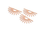 Copper Sun Blank, 8 Raw Copper Sun Blanks, Findings (16x30x0.80mm) M02311