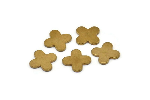 15 Plus Shape Raw Brass Stamping Blank (12x1.1mm) Bs 1351