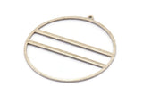 Gümüş Çember Charm, 4 Antik Gümüş Kaplamalı Pirinç Dokulu Çember Charm Küpe, 1 Döngü, Kolye Uçları, Bulgular (45x43x1mm) D0797 H1098