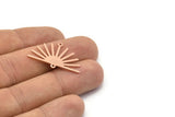 Copper Sun Charm, 8 Raw Copper Sun Charms With 2 Loops, Findings (19x30x0.80mm) M02326
