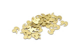 Brass Quotation Marks, 100 Raw Brass Quotation Marks Blanks, Findings (7x9x0.80mm) M02330