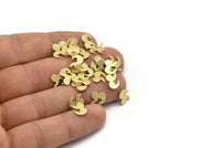Brass Quotation Marks, 50 Textured Raw Brass Quotation Marks Blanks, Findings (7x9x0.80mm) M02331