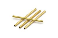 Raw Brass Bar, 25 Raw Brass Tubes (3x50mm) Bs 1445