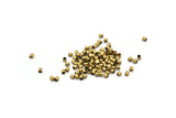 Raw Brass Tubes - 500 Raw Brass Short Tube Beads (2x2mm) Bs 1428