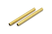 Solid Brass Tube Bead, 20 Raw Brass Tubes (5x60mm) Bs 1468