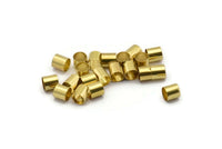 5mm Tube Bead, 100 Raw Brass Tube Beads (5x5mm) Bs 1460
