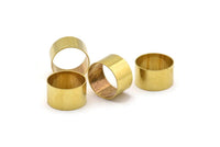 Huge Geometric Tube Bead, 12 Raw Brass Tubes, Bracelet Charm, Findings, Brass Findings for Bracelet (20x12mm) Bs 1499