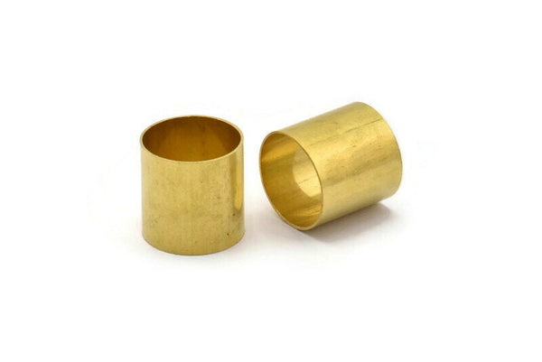 Raw Brass Tube Bead, 6 Raw Brass Tubes (19x19mm) Bs 1501