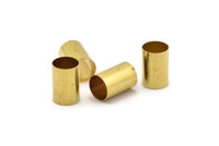 Brass Tube Beads, 10 Raw Brass Tubes (12x18mm) Bs 1473