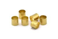 Brass Tube Beads - 24 Raw Brass Tube Beads (8x8mm) Bs 1540