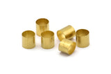 Brass Tube Beads - 24 Raw Brass Tube Beads (8x8mm) Bs 1540