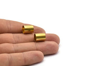 Brass Bracelet Tube, Brass Tube Beads, 12 Brass Tubes, Jewellery Findings, Tube Beads, Raw Brass Tubes (10x12mm) Bs 1552