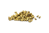 100 Huge Raw Brass Square Tubes (2x4mm) Bs 1562