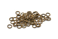 8mm Jump Ring - 100 Antique Brass Jump Rings (8x1.2mm) A0331