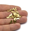 Brass Geometric Blank, 100 Raw Brass Tiny Pizza Slice Blanks, Findings (9x5x0.80mm) M02335