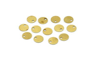 Raw Brass Disc Charm, 500 Raw Brass Circle Charm, Disc, Pendant With 1 Hole (6mm) A0287