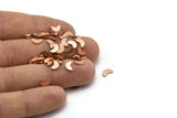 Copper Geometric Blank, 150 Copper Brass Tiny Pizza Slice Blanks, Findings (7x4x0.80mm) M02333