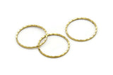 Textured Circle Charm, 50 Cutting Raw Brass Circles (18mm) A0586