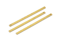 Tiny Brass Bar, 25 Raw Brass Bars (40x2x0.80mm) Bs 1189--a0862