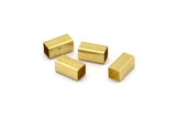 Square Tube Bead, 100 Raw Brass Square Tubes  (4x8mm) Bs 1585