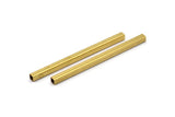 Geometric Spacer Bead, 25 Raw Brass Square Tubes (3x50mm) Bs 1613