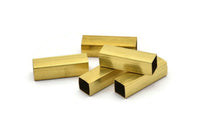 25 Raw Brass Square Tubes  (6x20mm) Bs 1625