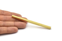 6 Raw Brass Square Tubes  (5x100mm) Bs 1611
