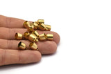 Brass End Cap, 30 Raw Brass End Cap , Cord Tip Cord End (8x11mm) Bs-1663