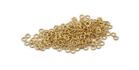3mm Jump Ring - 1000 Raw Brass Jump Rings (3mm) A0395