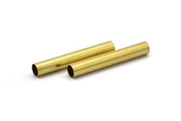 Solid Brass Tube Bead, 25 Raw Brass Tubes (6x40mm) Bs 1535