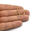 6 Raw Brass Earring Wires , Earring Hooks (19x9 Mm) Bs 1024 - Y069