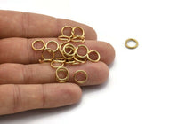 9mm Jump Ring - 100 Raw Brass Round Jump Rings (9x1.2mm) A0370