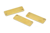 Brass Stamping Blanks, 10 Raw Brass Stamping Blanks (10x30x0.80mm) B0192