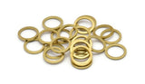 10mm Circle Ring Findings - 100 Raw Brass Circle Ring Findings (10mm) B0118
