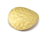 Brass Hammered Discs, 8 Raw Brass Hammered Wavy Discs Without Holes (42mm) Ww-42 B0116