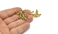 100 Raw Brass Tiny Square Cube Spacer Beads (2.5mm) B0070