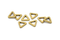 14mm Triangle Charm - 24 Raw Brass Triangle Charms 13x2mm) D0020